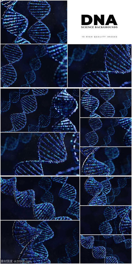 10款DNA链条高清背景图片素材【jpg】 - 源文件