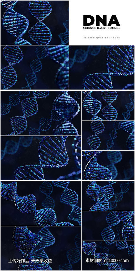 10款DNA链条高清背景图片素材【jpg】-源文件-素材国度dc10000.com