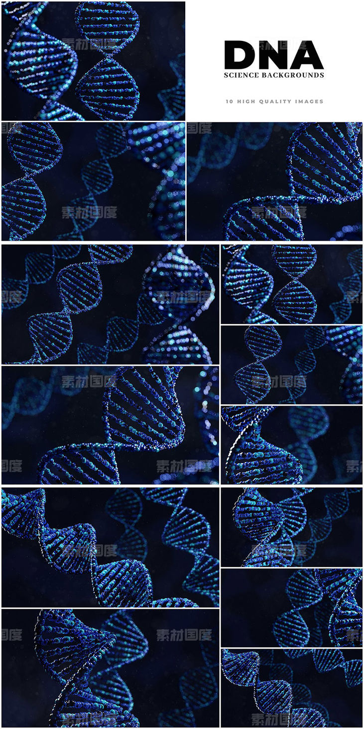 10款DNA链条高清背景图片素材【jpg】