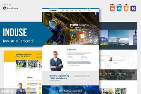 工业服务主题网站HTML模板【HTML,CSS,JS】 - 源文件