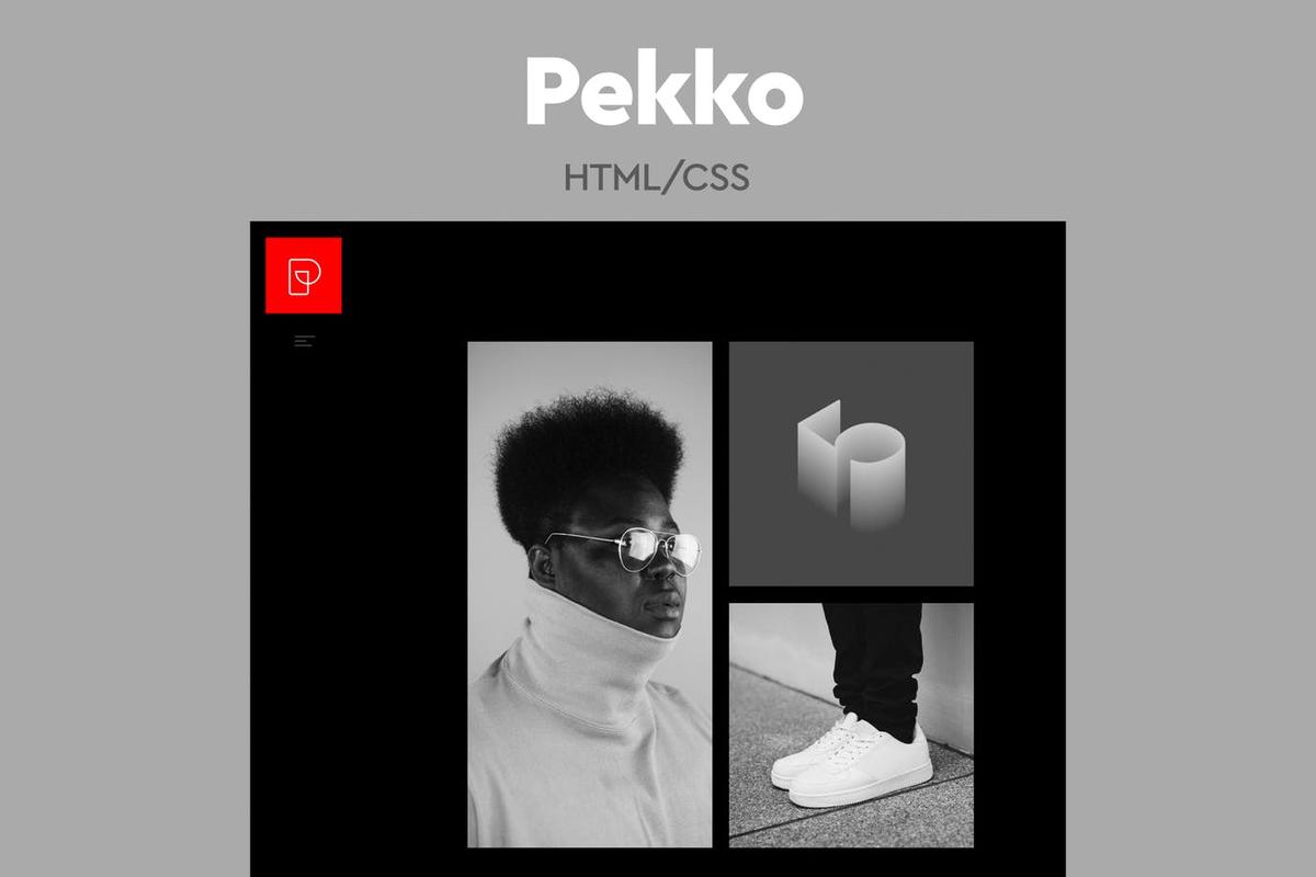 极简设计风格作品展示网站HTML模板【HTML,CSS,JS】