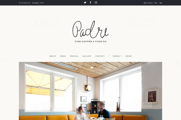 咖啡店西餐厅官网设计HTML模板【HTML,CSS,JS】