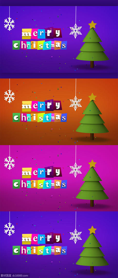 3D设计风格圣诞节主题背景PSD模板【PSD】 - 源文件