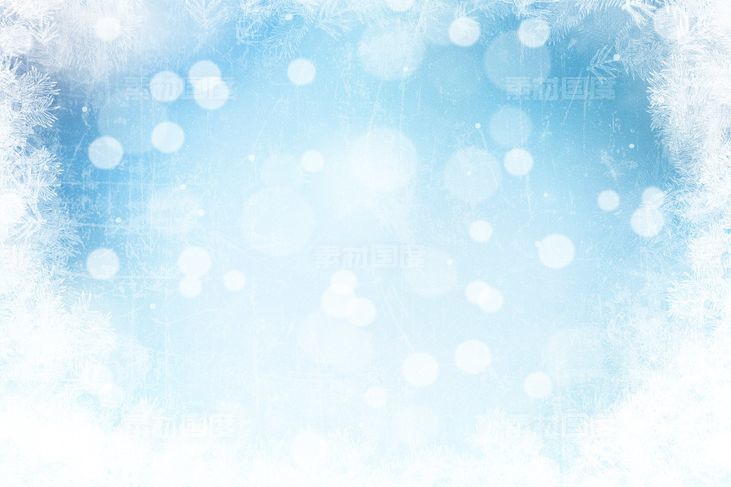 冰霜风格圣诞节背景图素材 Frosty christmas bokeh background【JPG】