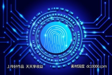 生物识别技术背景图【ai,jpg,eps】-源文件-素材国度dc10000.com