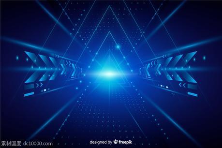 抽象光隧道科技背景【ai,eps,jpg】 - 源文件