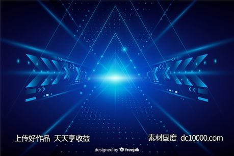 抽象光隧道科技背景【ai,eps,jpg】-源文件-素材国度dc10000.com