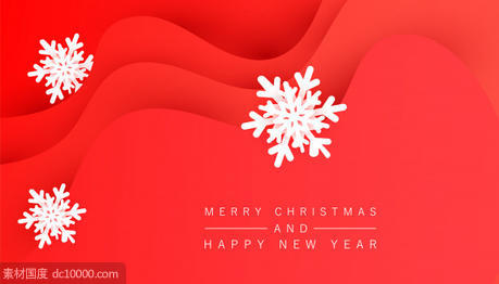 红色圣诞海报模板【jpg，eps】 - 源文件