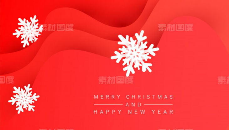 红色圣诞海报模板【jpg，eps】