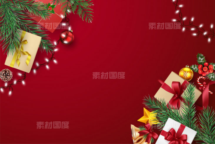 圣诞装饰元素背景【jpg，eps】
