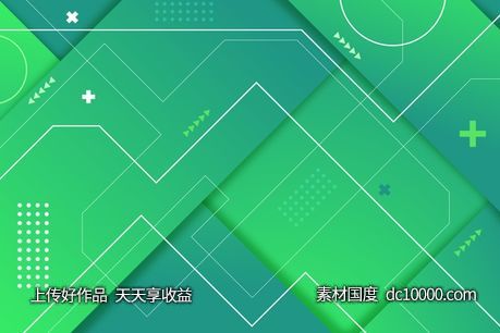 几何绿色抽象科技背景【jpg,eps】-源文件-素材国度dc10000.com