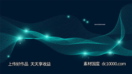 抽象线波背景【jpg，eps】-源文件-素材国度dc10000.com