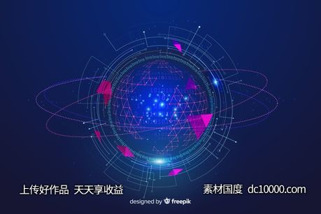 抽象大数据科技概念背景【ai,eps,jpg】-源文件-素材国度dc10000.com