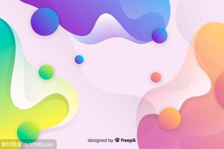 抽象彩色流体科技背景【eps,ai,jpg】 - 源文件