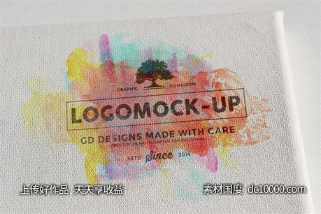 LOGO贴图样机PSD展示效果图-源文件-素材国度dc10000.com