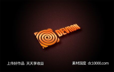 LOGO贴图样机PSD展示效果图-源文件-素材国度dc10000.com