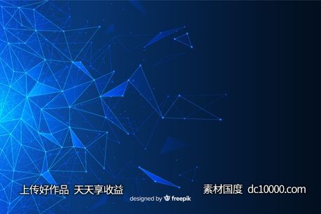 粒子科技多边形网格背景【ai，eps，jpg】-源文件-素材国度dc10000.com