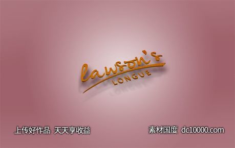 LOGO贴图样机PSD展示效果图-源文件-素材国度dc10000.com