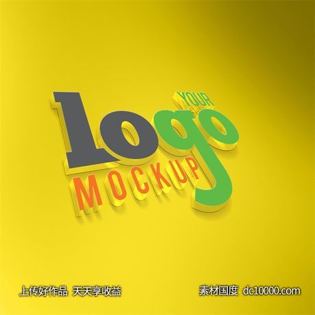 LOGO贴图样机PSD展示效果图-源文件-素材国度dc10000.com