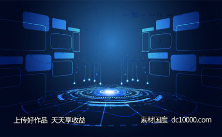 科技空间背景【eps，jpg】-源文件-素材国度dc10000.com