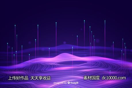 抽象大数据背景 Big data concept background Vector【jpg，EPS，ai】-源文件-素材国度dc10000.com