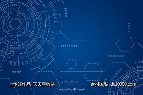 HUD技术背景 Technology background with abstract hud Vector【ai，eps，jpg】-源文件-素材国度dc10000.com