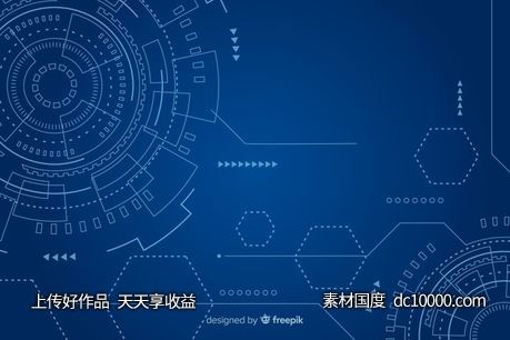 HUD技术背景 Technology background with abstract hud Vector【ai，eps，jpg】-源文件-素材国度dc10000.com