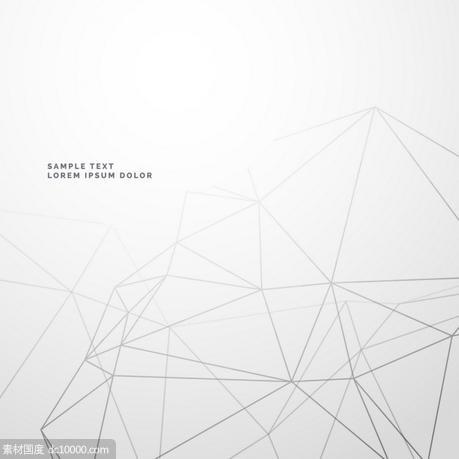 多边形科技背景 Polygonal lines on a white background Vector【eps，jpg】 - 源文件
