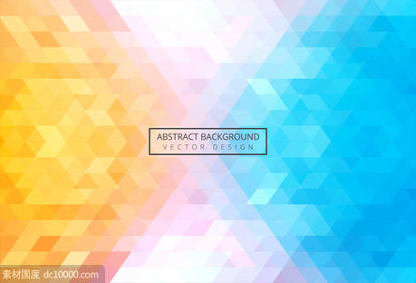 酷炫几何背景图片 Abstract triangle pattern colorful Vector【jpg，eps】 - 源文件