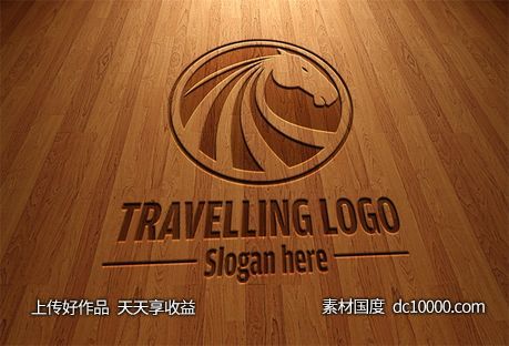 LOGO贴图样机PSD展示效果图-源文件-素材国度dc10000.com