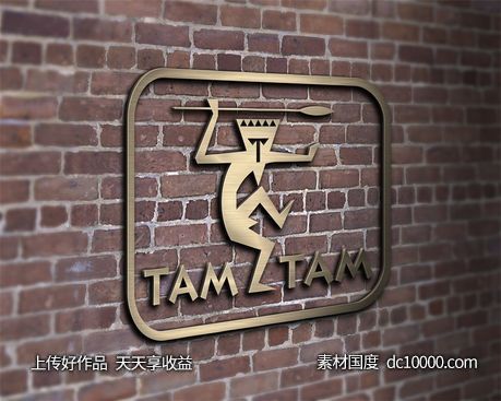 LOGO贴图样机PSD展示效果图-源文件-素材国度dc10000.com