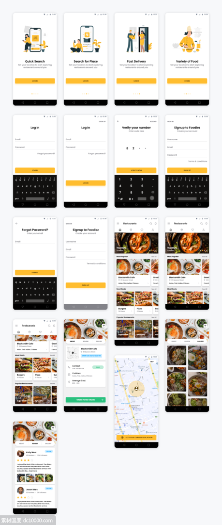 餐厅餐饮app ui .xd .fig素材下载 - 源文件