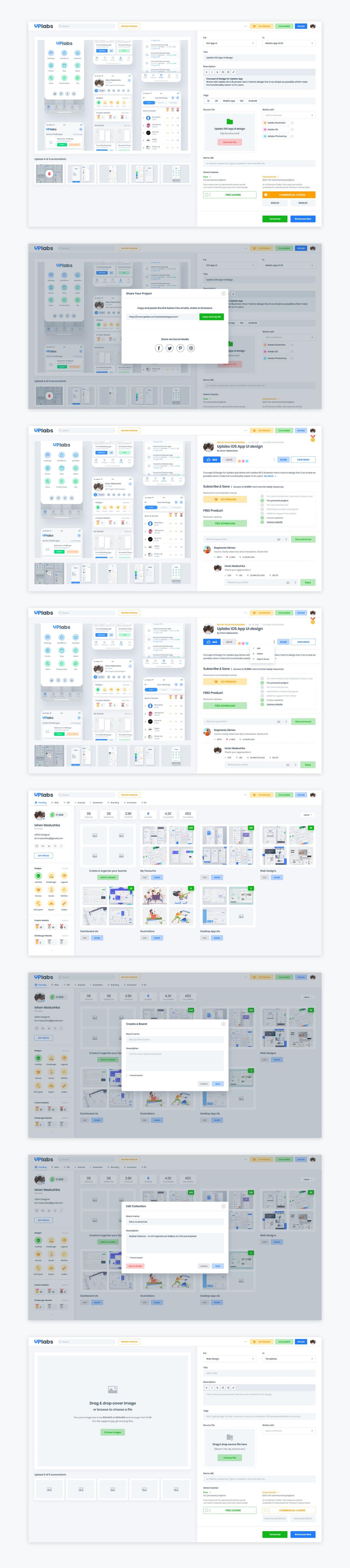 uplabs资源分享网站UI redesign .xd .ai素材下载