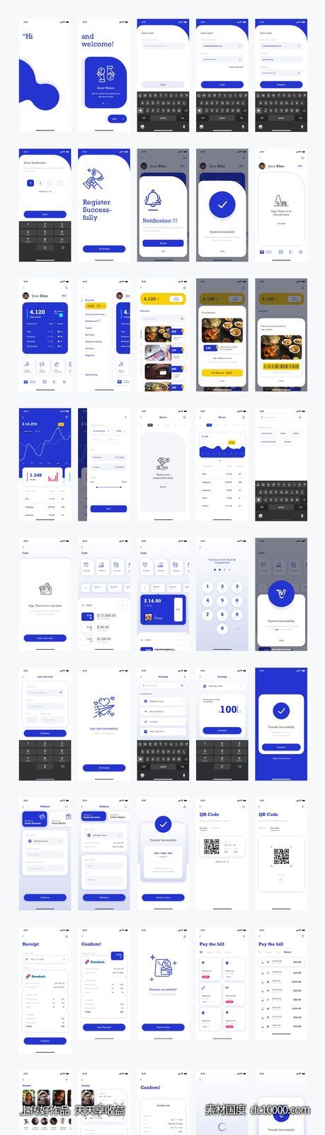 Dior 钱包应用Wallet app UI Kit .fig .xd .sketch素材下载 - 源文件