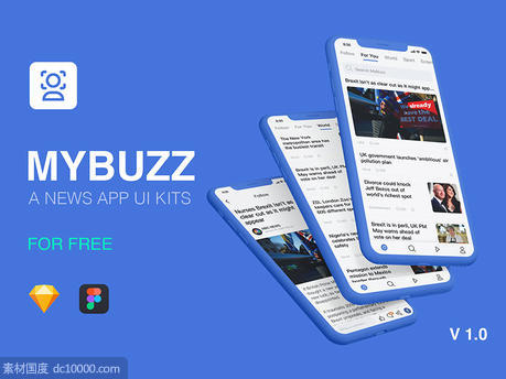 MyBuzz 新闻类app ui .sketch .fig素材下载 - 源文件