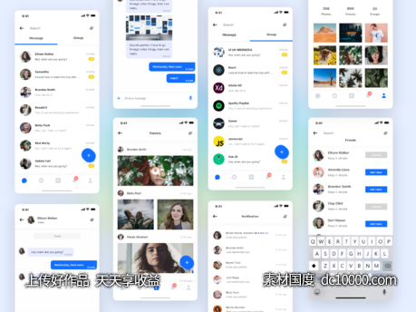 设计app ui 框架模板 .xd素材下载 - 源文件