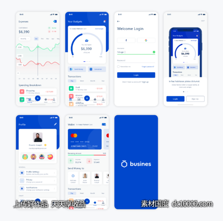 银行app ui .sketch素材下载-源文件-素材国度dc10000.com