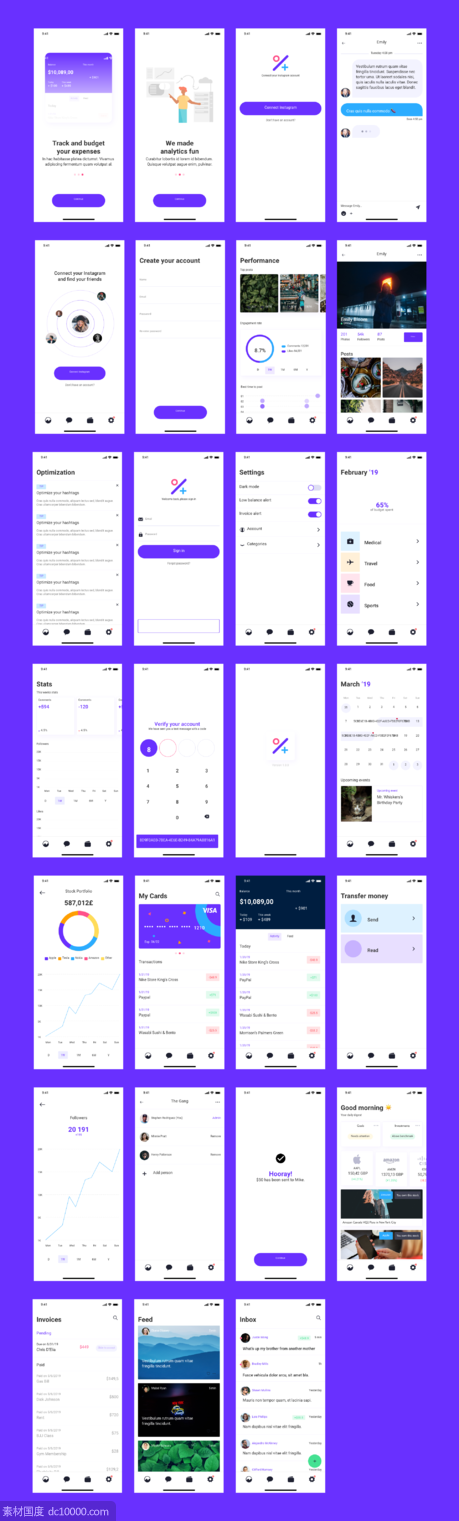 Percent UI Kit 金融理财app UI Kit .sketch素材下载 - 源文件