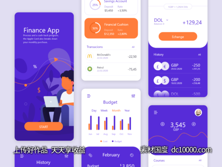 金融app ui .sketch素材下载-源文件-素材国度dc10000.com