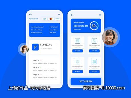 钱包app ui .xd素材下载 - 源文件