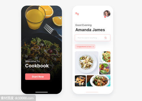 美食app 首页UI .sketch素材下载 - 源文件