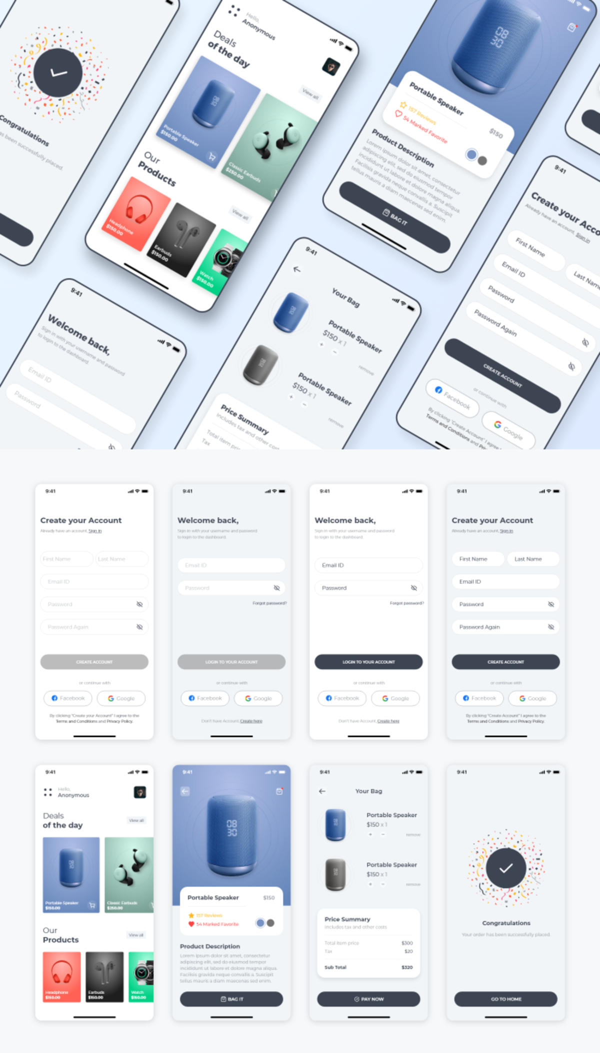 3C产品电商app ui .sketch素材下载