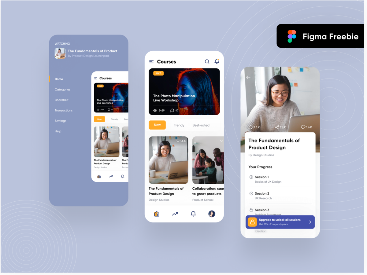 在线学习app ui .fig素材下载