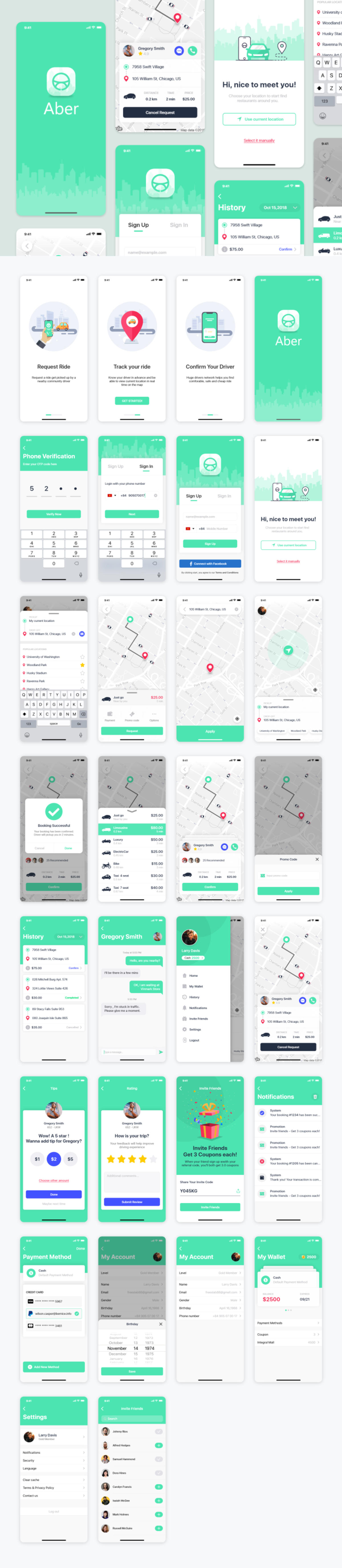 类似滴滴打车app ui .xd素材下载