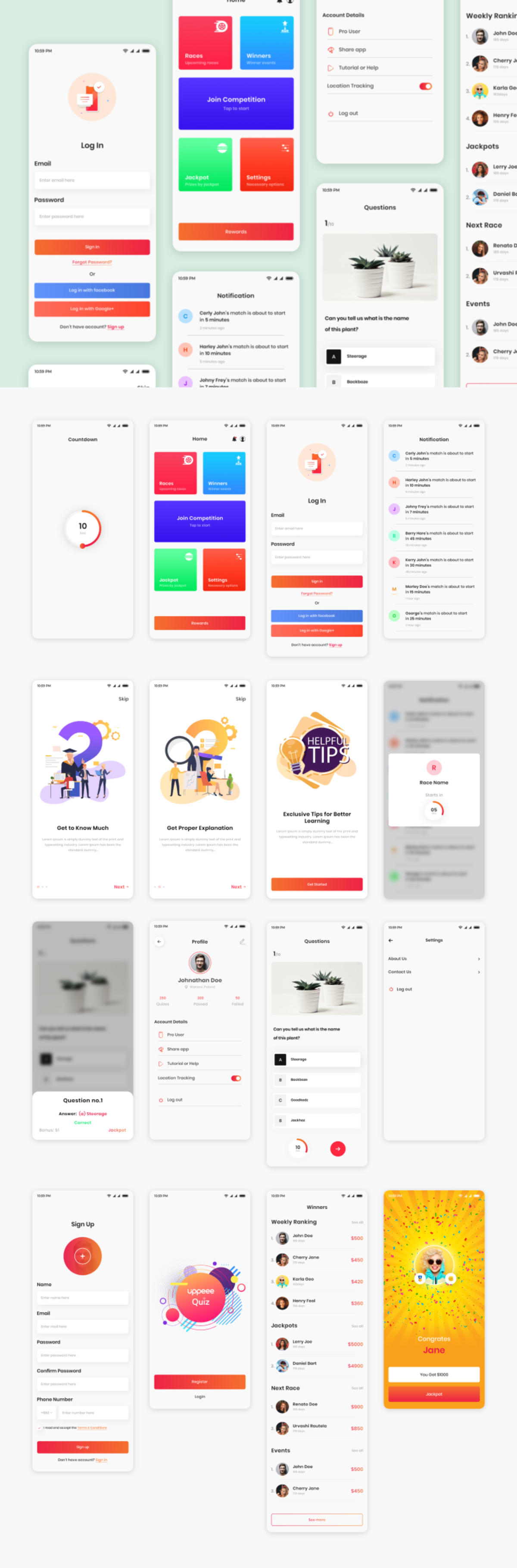 问答app ui .psd素材下载