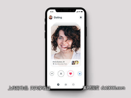 约会app 用户页面ui .xd素材下载-源文件-素材国度dc10000.com