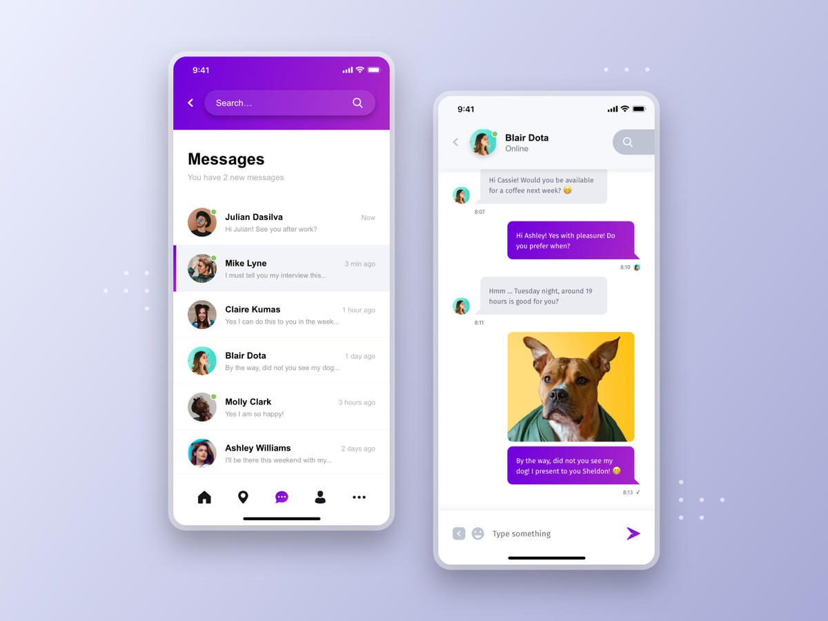 Messages Chat ui .sketch .xd素材下载