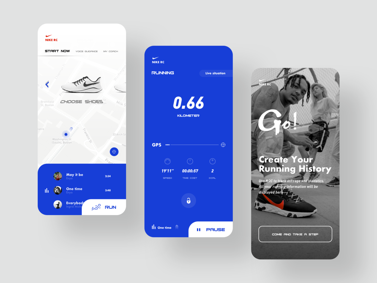  健身APP-NIKE RUN CLUB ui .sketch素材下载