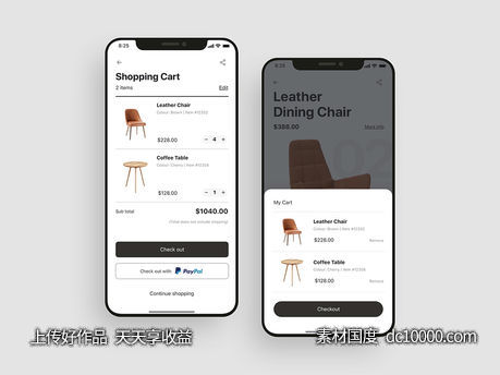 电商app 购物车ui .sketch素材下载-源文件-素材国度dc10000.com