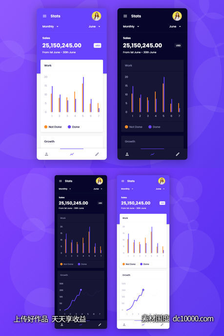 dashboard app ui .xd素材下载-源文件-素材国度dc10000.com